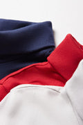 3 Pack Polonecks Navy, Red & Grey (1)