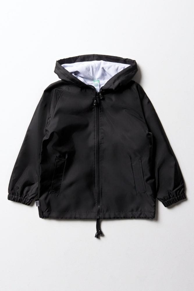 Unisex School Rain Jacket Black