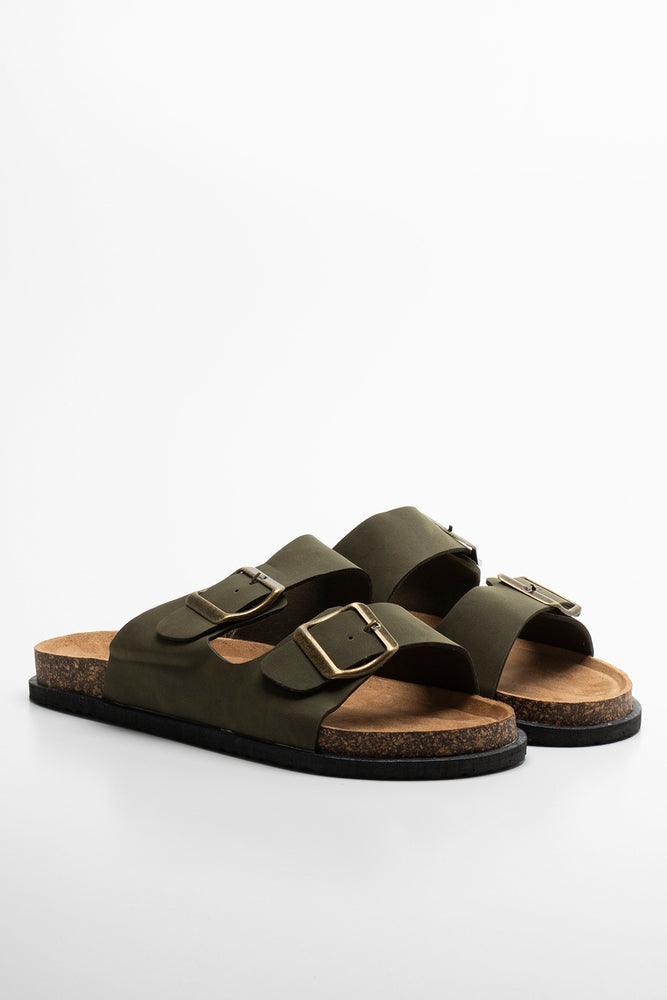 Double Strap Sandal Green