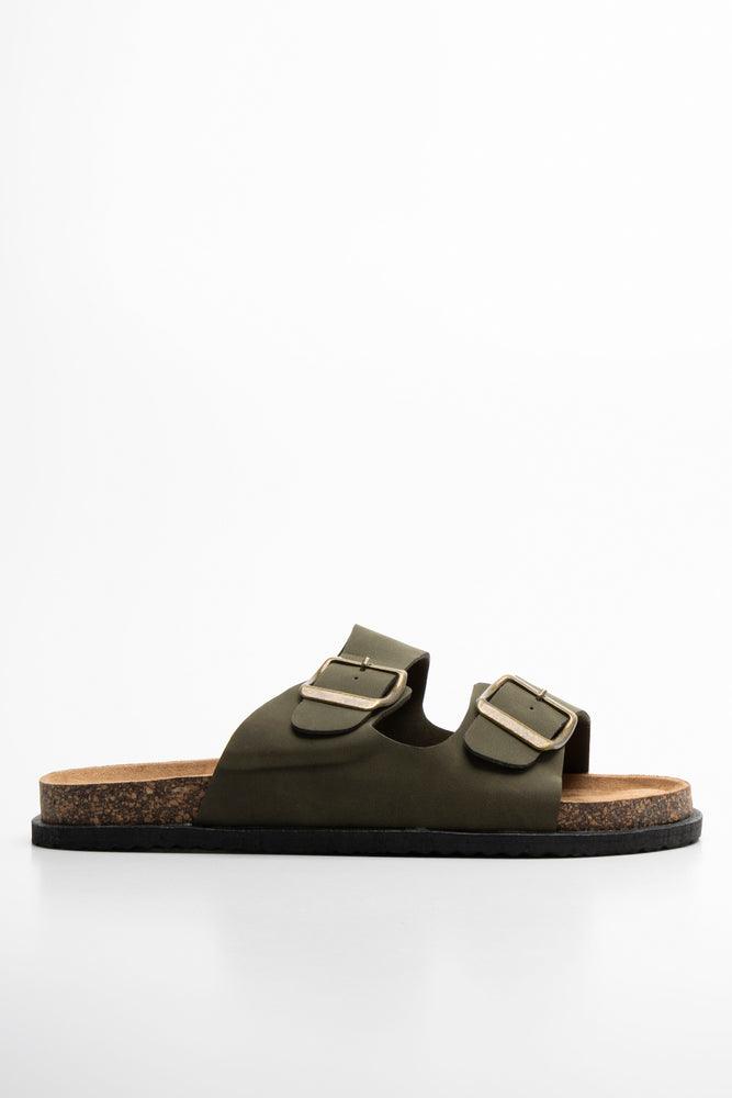 Double Strap Sandal Green
