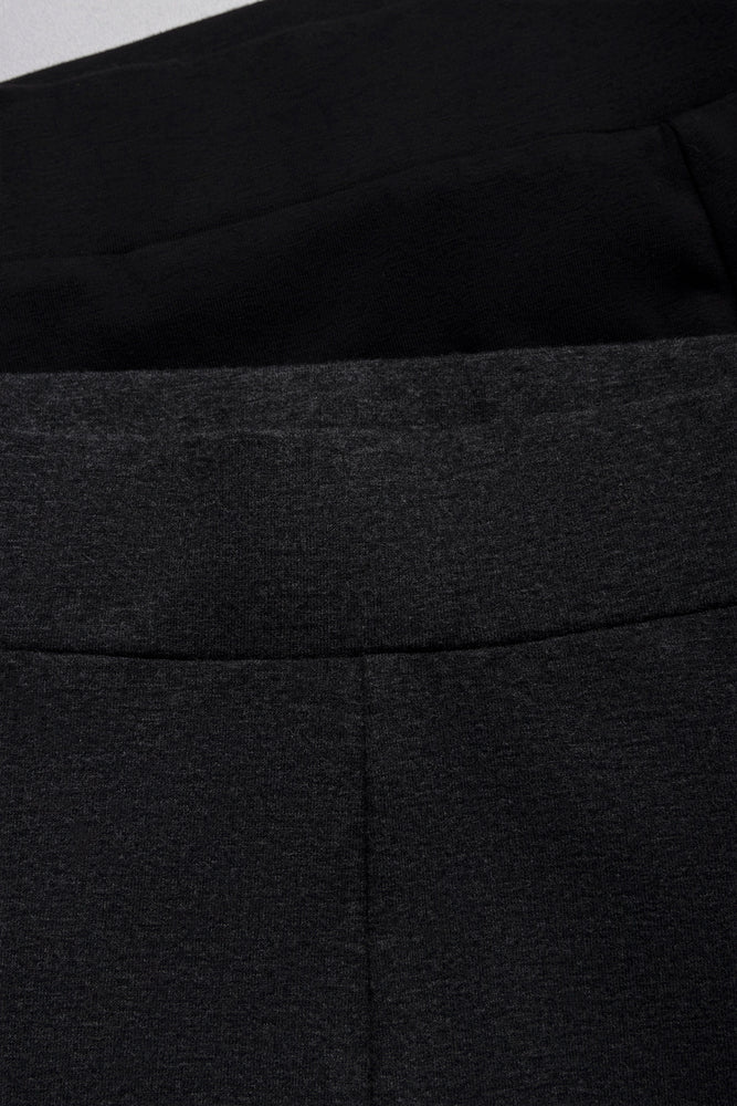 2 PACK LEGGING BLACK AND CHARCOAL