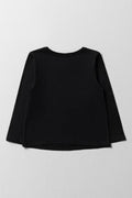 Glitter Long Sleeve T-Shirt Black (2)