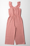 Lurex Jumpsuit With Cut Out Detail Pink