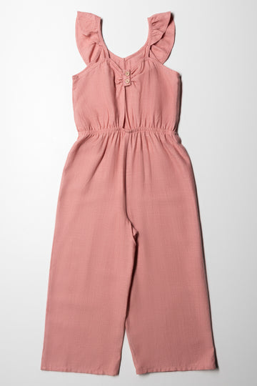 Lurex Jumpsuit With Cut Out Detail Pink