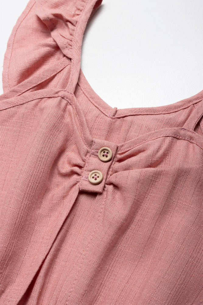 Lurex Jumpsuit With Cut Out Detail Pink