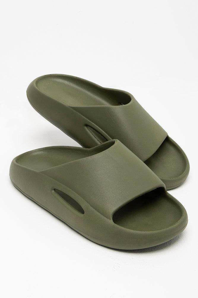 Moulded Slide Olive Green