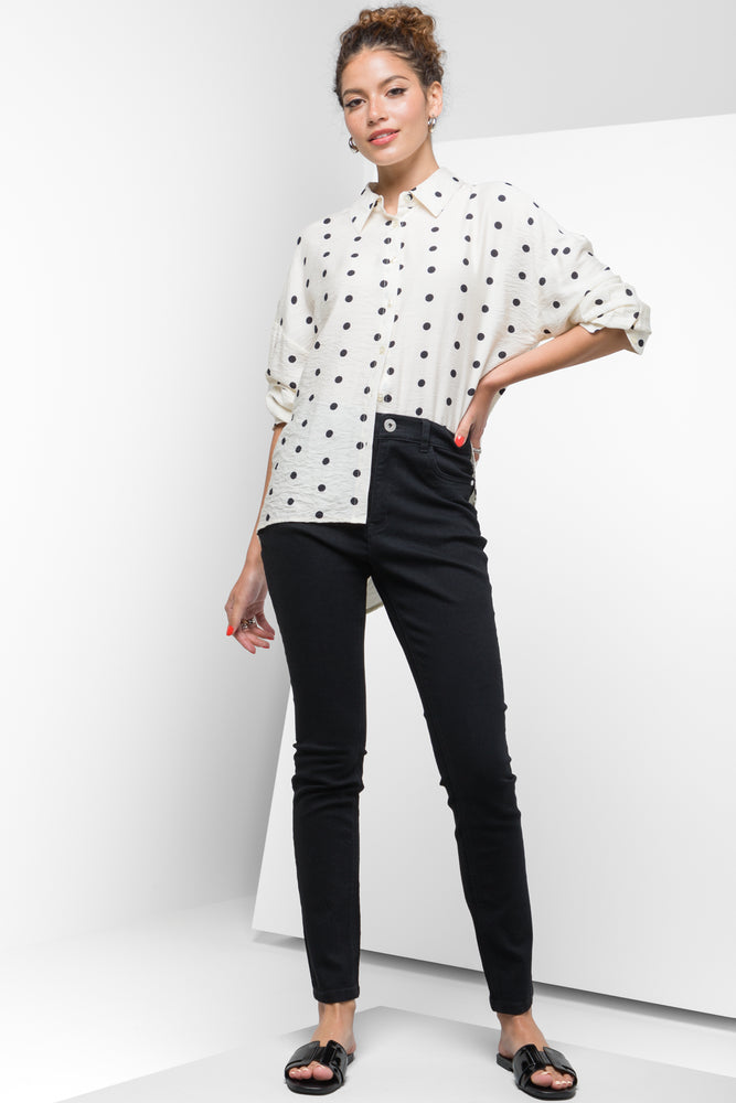 HIGH RISE SKINNY DENIM JEAN BLACK