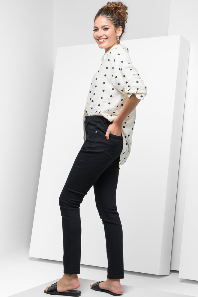 HIGH RISE SKINNY DENIM JEAN BLACK