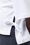 Crop Boxy Side Tie Short Sleeve T-Shirt White (3)