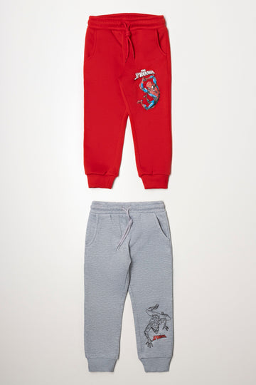 Spider-Man 2 Pack Trackpants Red And Grey