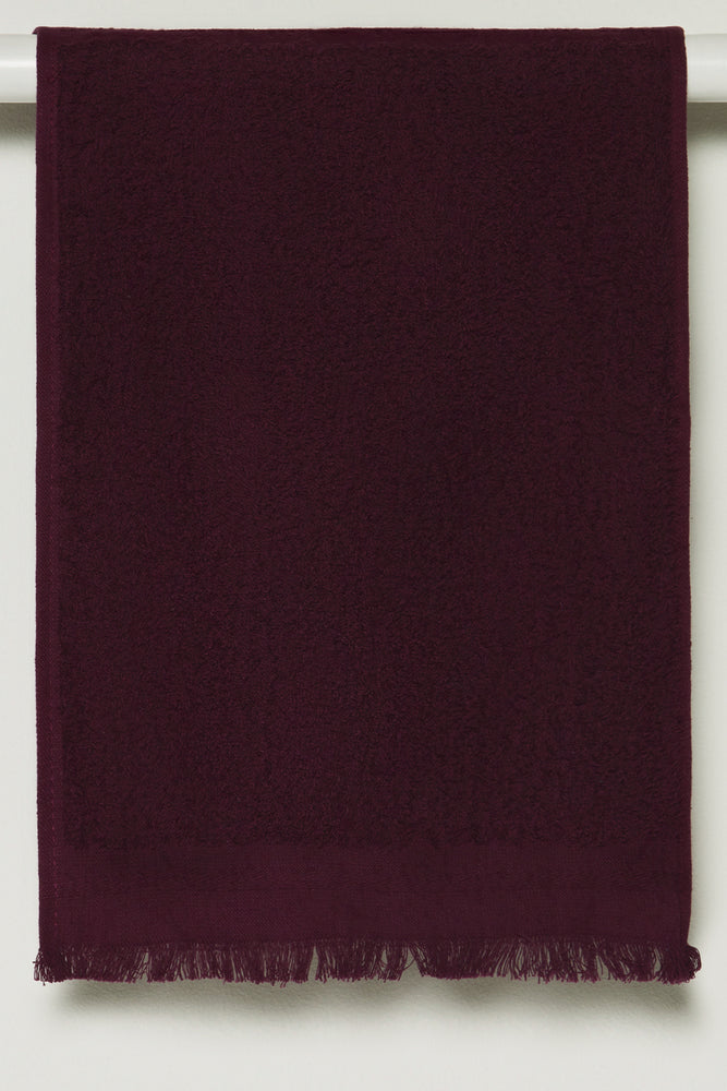 Fringed Guest Towel Grape (1)