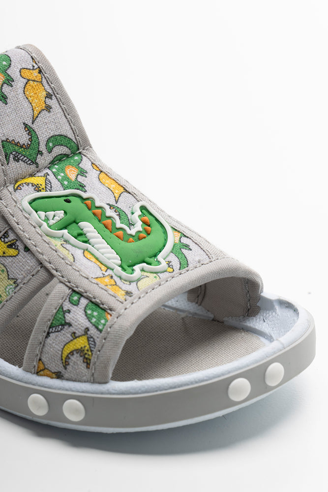 Dino Print Open Sandal Green (2)