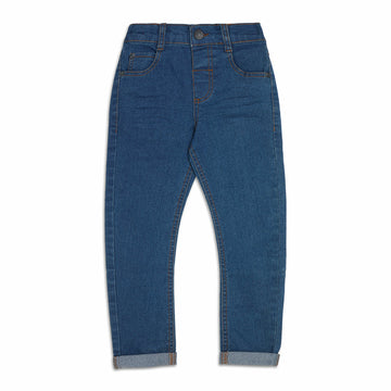 Bowleg Denim Jeans Blue