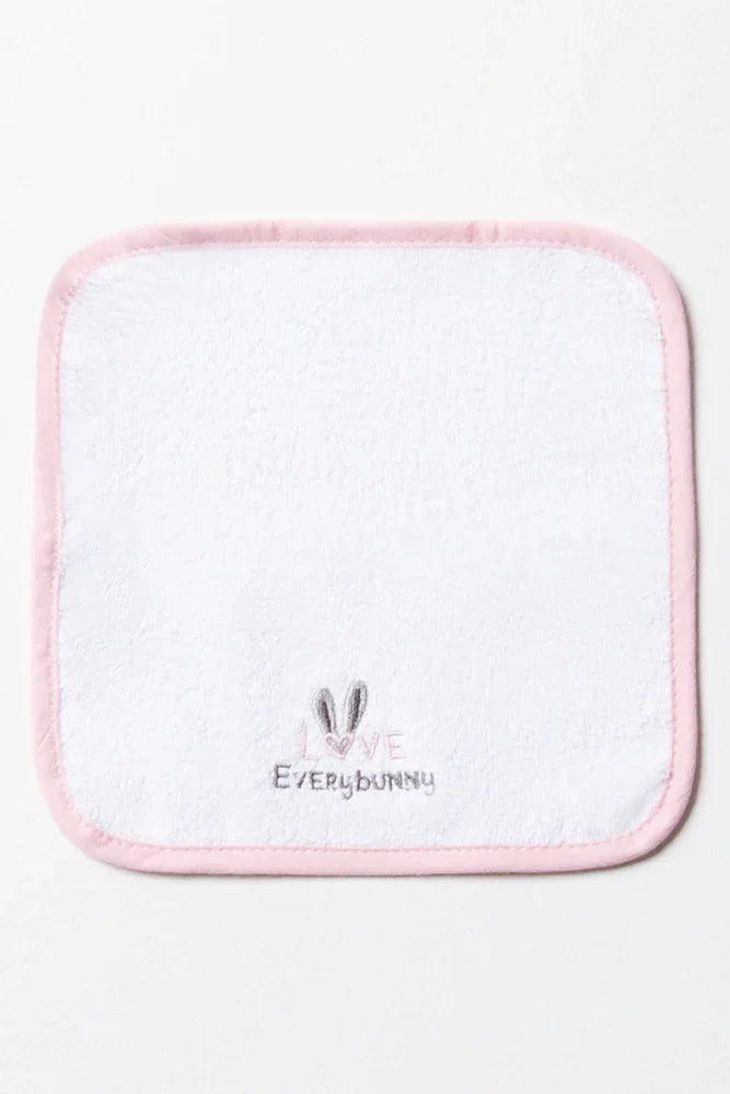 3 Pack Bunny Face Cloths Pink (2)