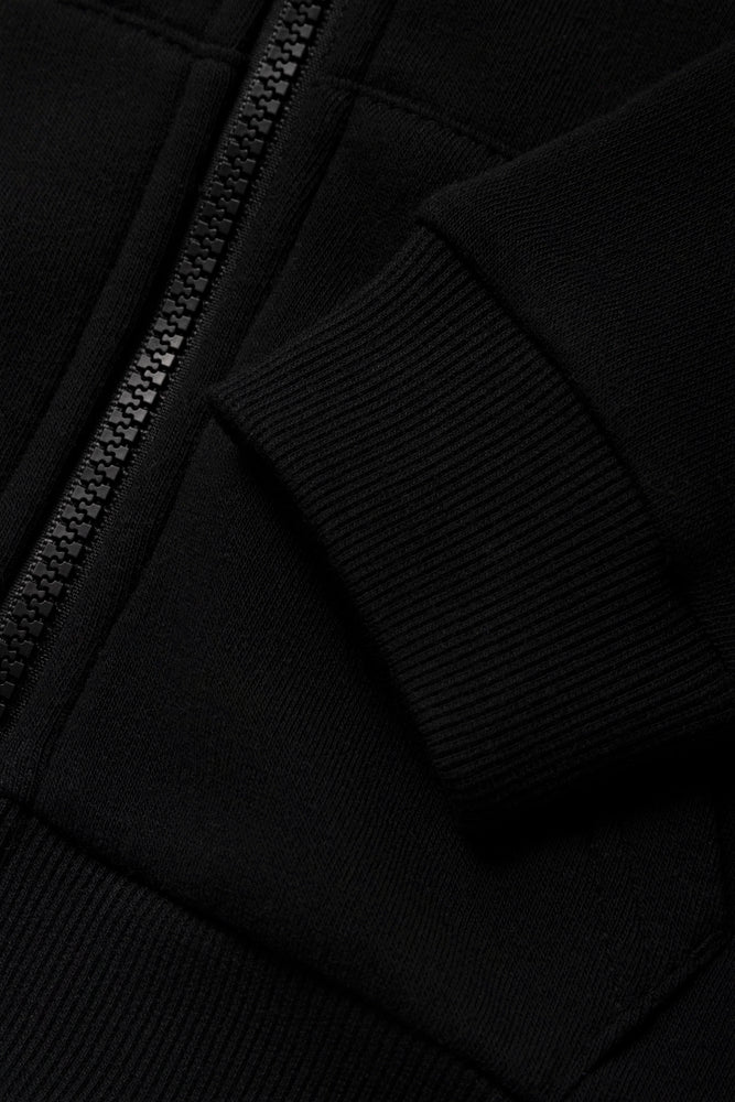 Zip Through Tracksuit Black (2)