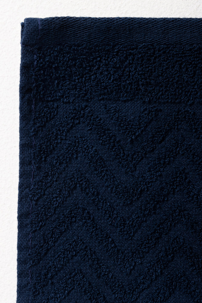 Textured Face Cloth Navy