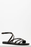 Studded Strappy Sandal Black (1)