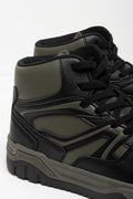 Chunky High Top Sneaker Dark Green (3)