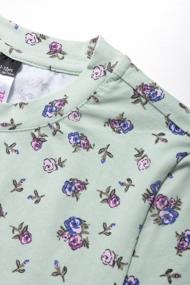 Ditsy Floral Bodycon Dress Green