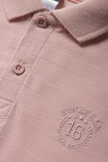 Textured Short Sleeve Golfer Light Pink (1)