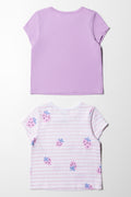 2 Pack  Short Sleeve T-Shirt Purple (3)