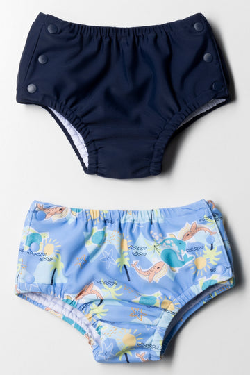 2 Pack Swim Nappies Navy