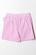 Check Pull On Shorts Pink (3)