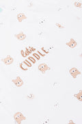 Bear Babygrow With Toy Natural And White (1)