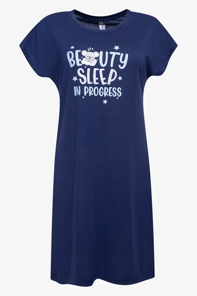 2 Pack Beauty Sleep Stars Sleepshirts Navy And Pink (1)