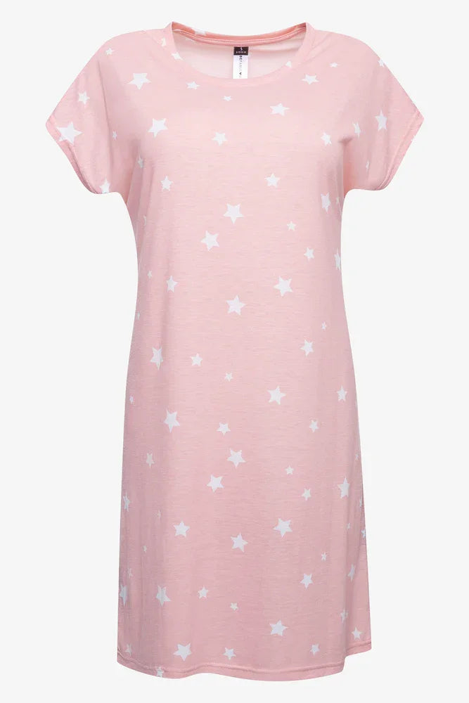 2 Pack Beauty Sleep Stars Sleepshirts Navy And Pink (2)