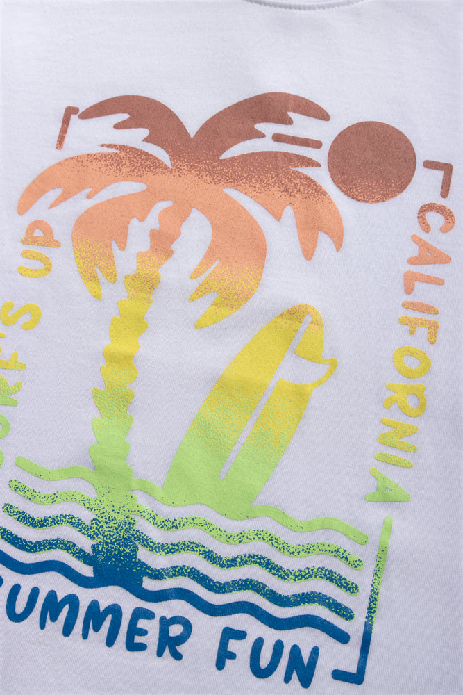 2 Pack Tropical T-Shirts White And Cobalt (2)