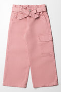 Wide Leg Denim Jeans Pink