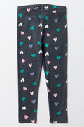 Hearts Leggings Charcoal