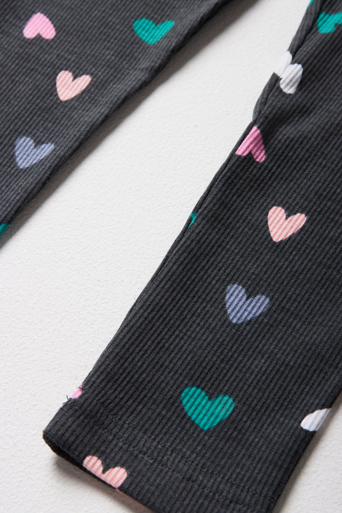 Hearts Leggings Charcoal (1)
