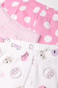 3 Pack Leggings Pink And White (1)