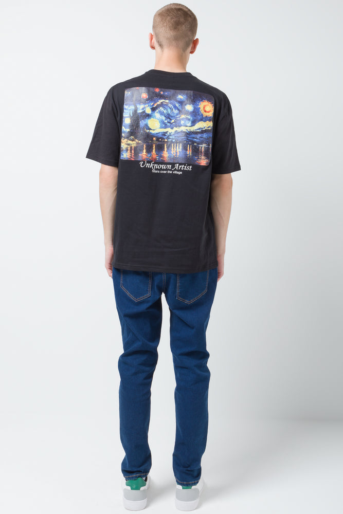 FRONT AND BACK PRINTED T -SHIRT BLACK (2)