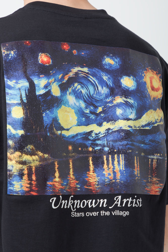 FRONT AND BACK PRINTED T -SHIRT BLACK (4)