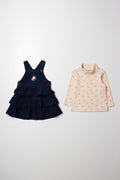 Tiered Pinafore Set Navy (4)