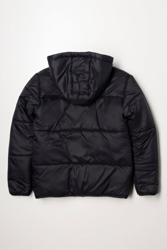 Hooded Puffer Jacket Black (2)