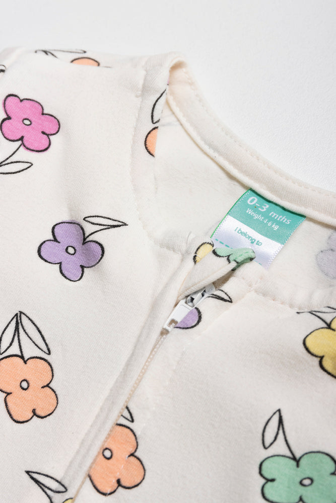 Flower Babygrow Natural