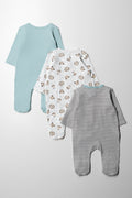 3 Pack Babygrows Green (4)