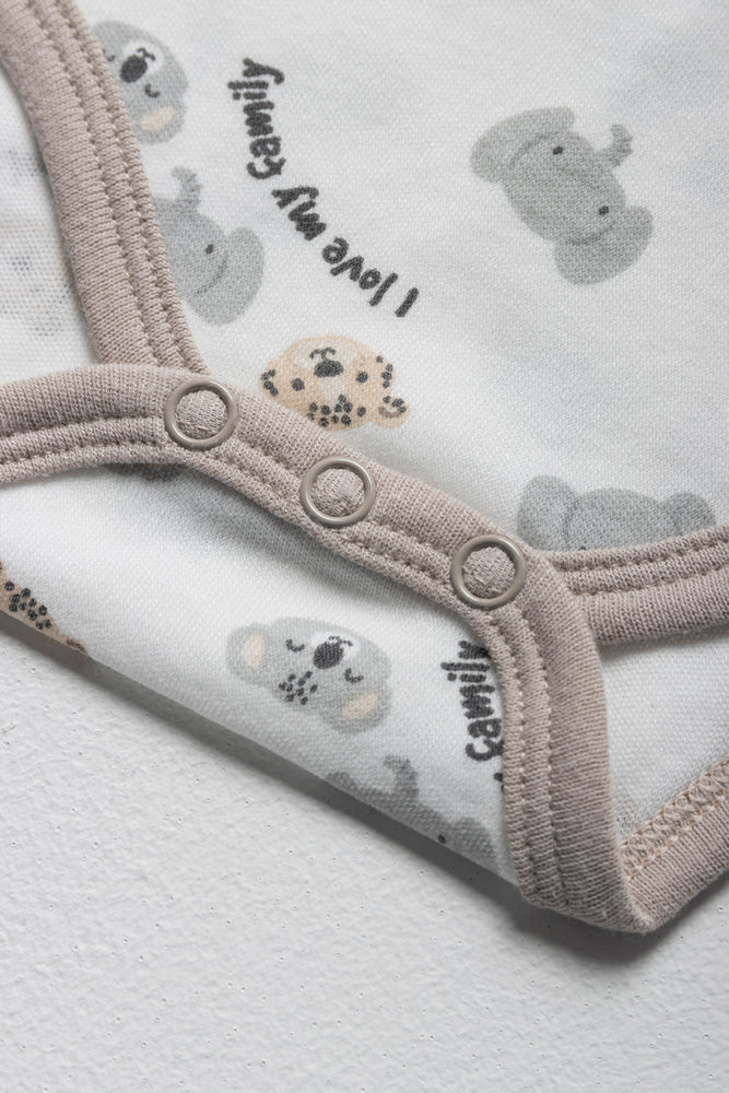 3 Pack Short Sleeve Bodyvests Natural (3)