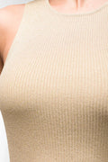 Lurex Knitwear Vest Gold (3)