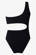 Monokini Textured Swimsuit Black (1)