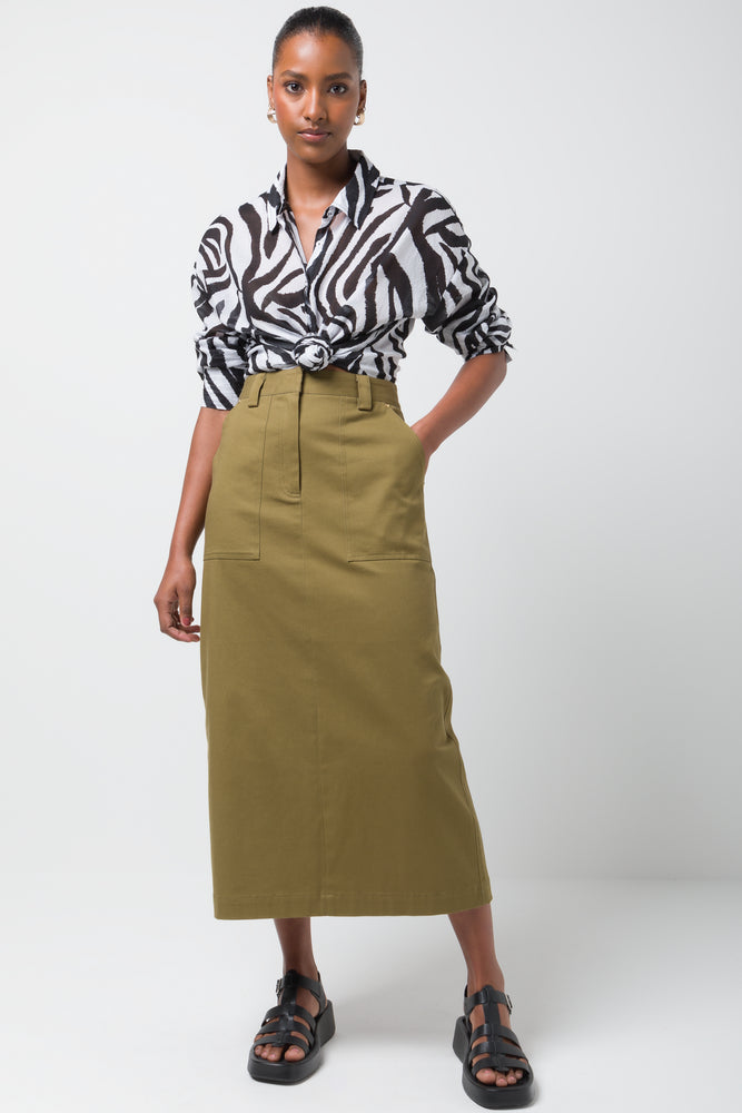 Utility Twill Skirt Fatigue