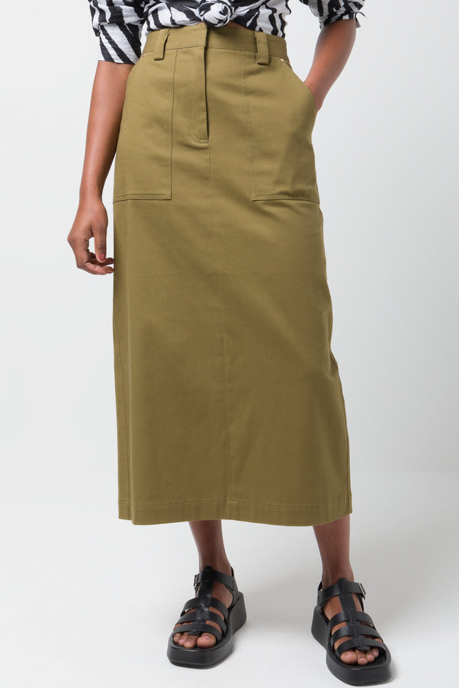 Utility Twill Skirt Fatigue