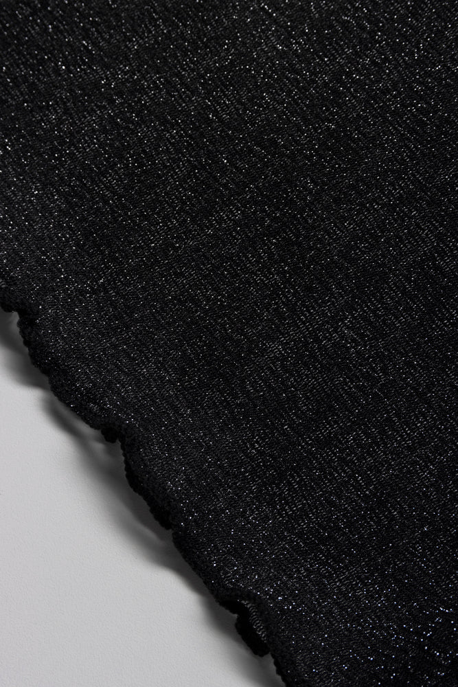 Mesh Swim Coverup Skirt Black