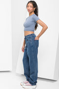 Straight Leg Denim Jeans Blue (2)