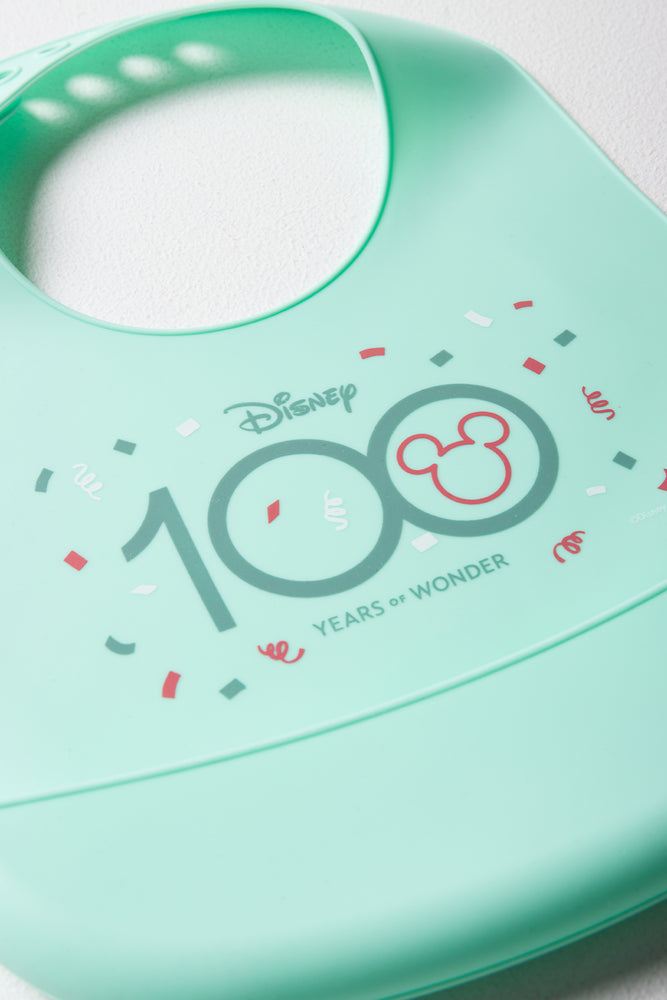 Mickey Mouse Silicone Bib Catcher Aqua