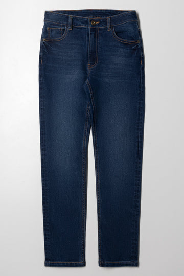 Skinny Denim Jeans Dark Blue